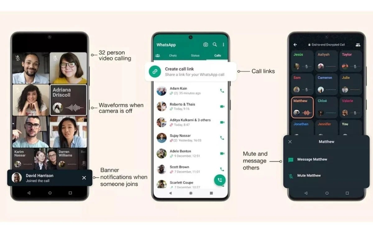 WhatsApp görüntülü sohbetlerde 32 kişiye kadar katılım